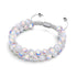 Marshmallow Chrom x Weiß | Glitzerglas Doppelarmband