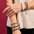 Marshmallow Chrom x Weiß | Glitzerglas Doppelarmband