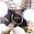 Mattes Einhorn Chrom x Weiß | Glitzerglas Doppelarmband