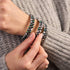 Mattes Einhorn Chrom x Weiß | Glitzerglas Doppelarmband