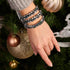 Mattes Einhorn Chrom x Weiß | Glitzerglas Doppelarmband
