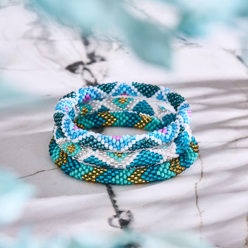 Amphitrites Unterwassergarten | Himalaya-Glasperlenarmband