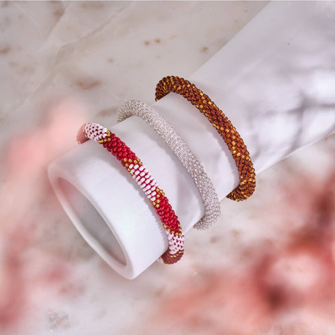Gebranntes Karamell | Himalaya-Glasperlenarmband
