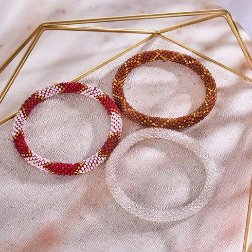 Gebranntes Karamell | Himalaya-Glasperlenarmband