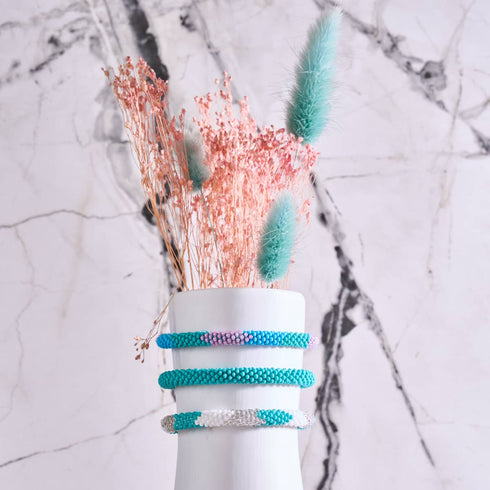 Cerulean | Himalaya-Glasperlenarmband