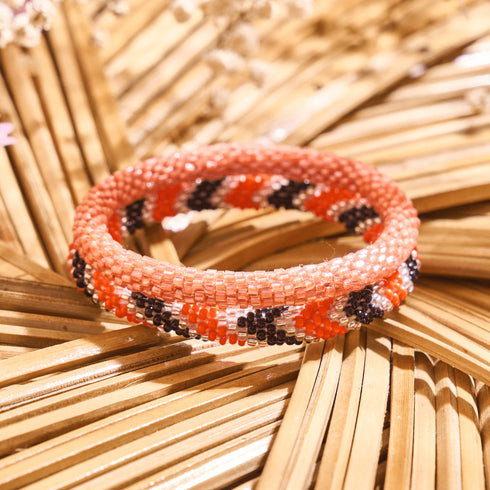 Clementinenwelle | Himalaya-Glasperlenarmband