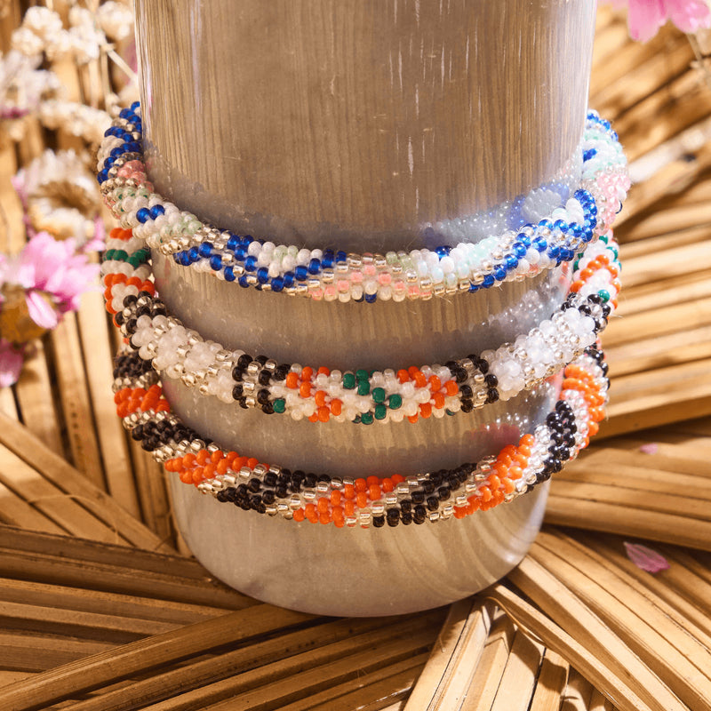 Hawaiianische Wüstenlilie | Himalaya-Glasperlenarmband