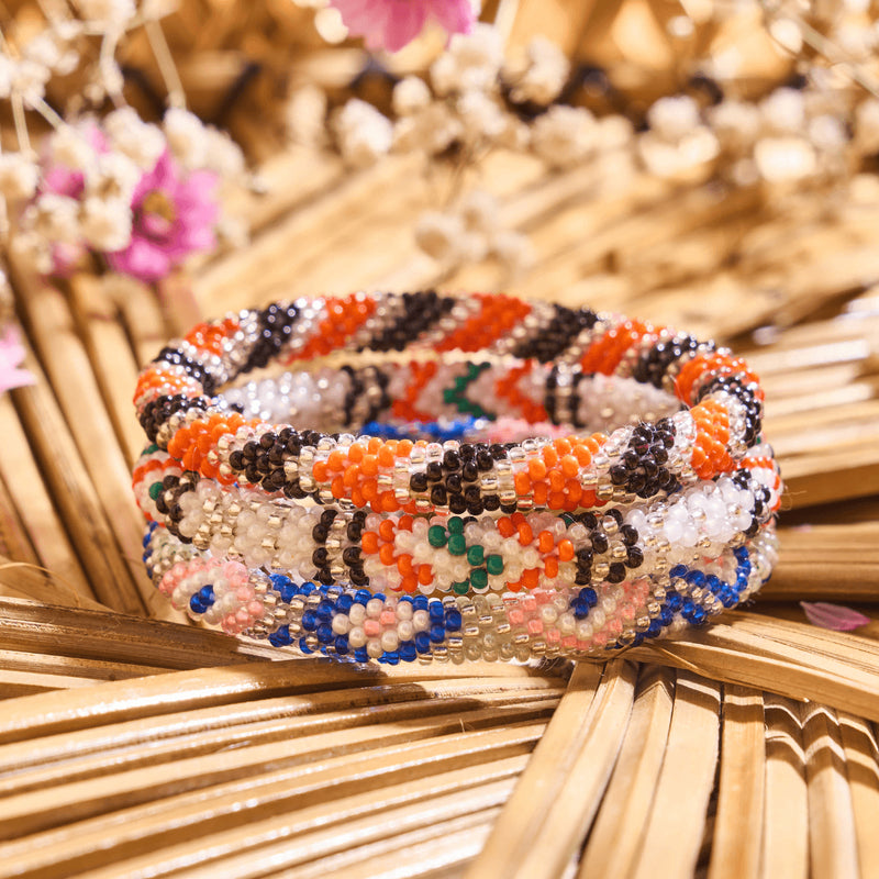 Hawaiianische Wüstenlilie | Himalaya-Glasperlenarmband