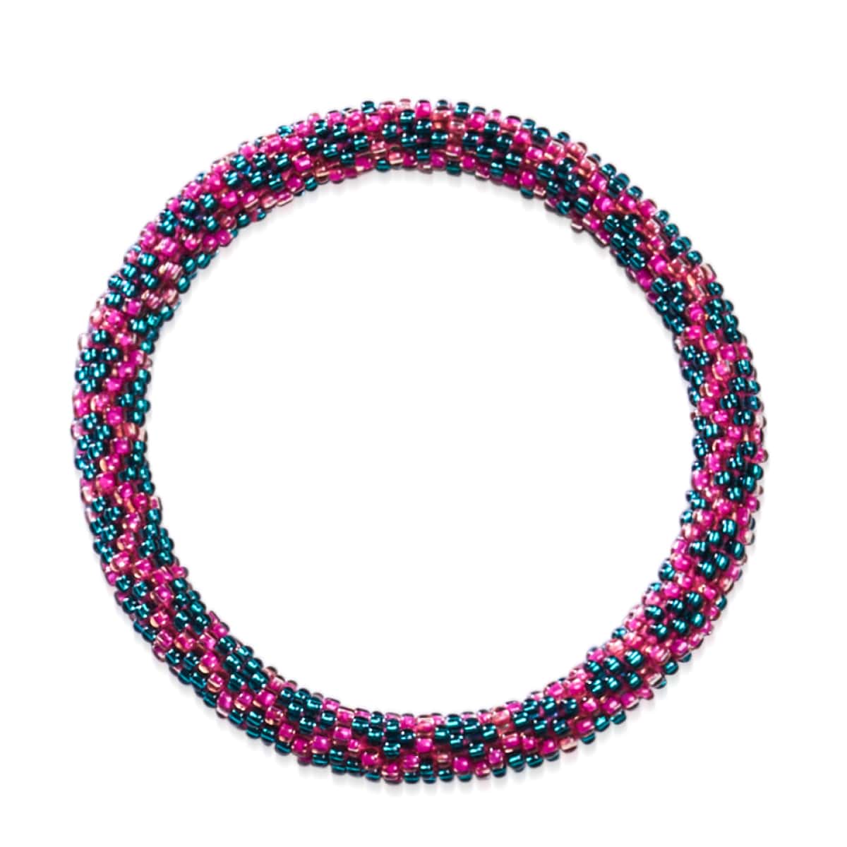 Himbeer-Dschungel | Himalaya-Glasperlenarmband