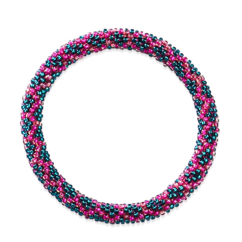 Himbeer-Dschungel | Himalaya-Glasperlenarmband