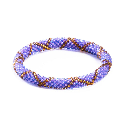 Königlicher Flieder | Himalaya-Glasperlenarmband