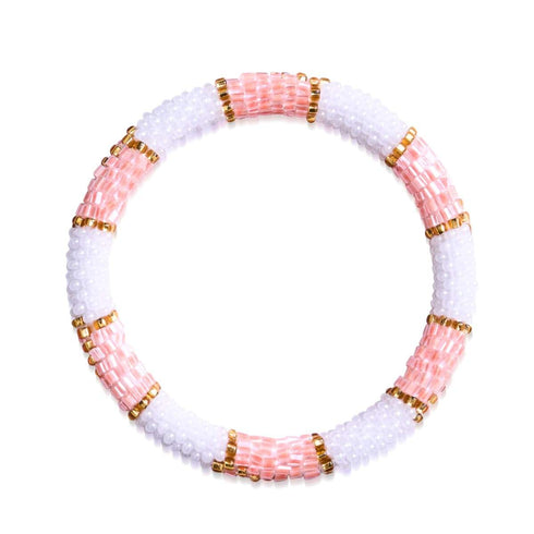 Schneevogel | Himalaya-Glasperlenarmband