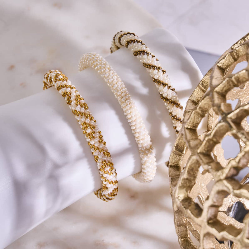 Wasserkastanie | Himalaya-Glasperlenarmband