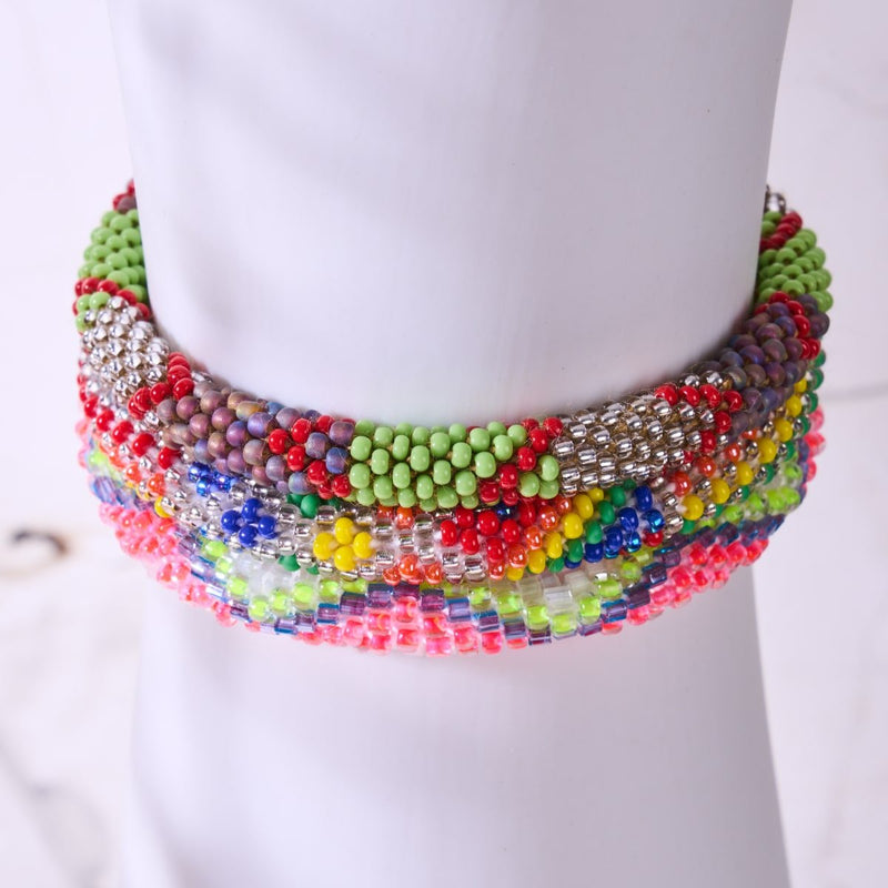 Wassermeloneneis | Himalaya-Glasperlenarmband