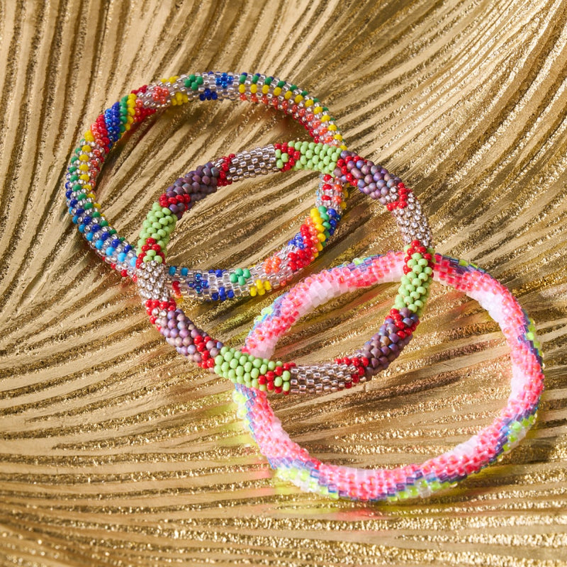 Wassermeloneneis | Himalaya-Glasperlenarmband