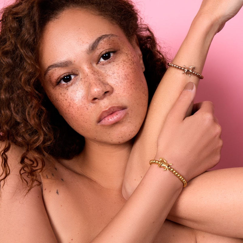 Reitsport | 18 Karat Roségold | Armband mit Pferdeanhänger