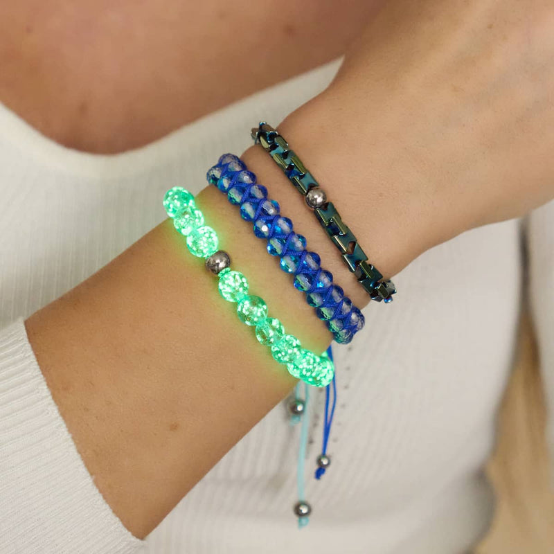 Blauer Smaragd | Sanduhr-Armband