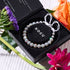 Mitternachtskonfetti | Silber x Weiß | Kikiballa Armband
