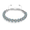 Mitternachtskonfetti | Silber x Weiß | Kikiballa Armband