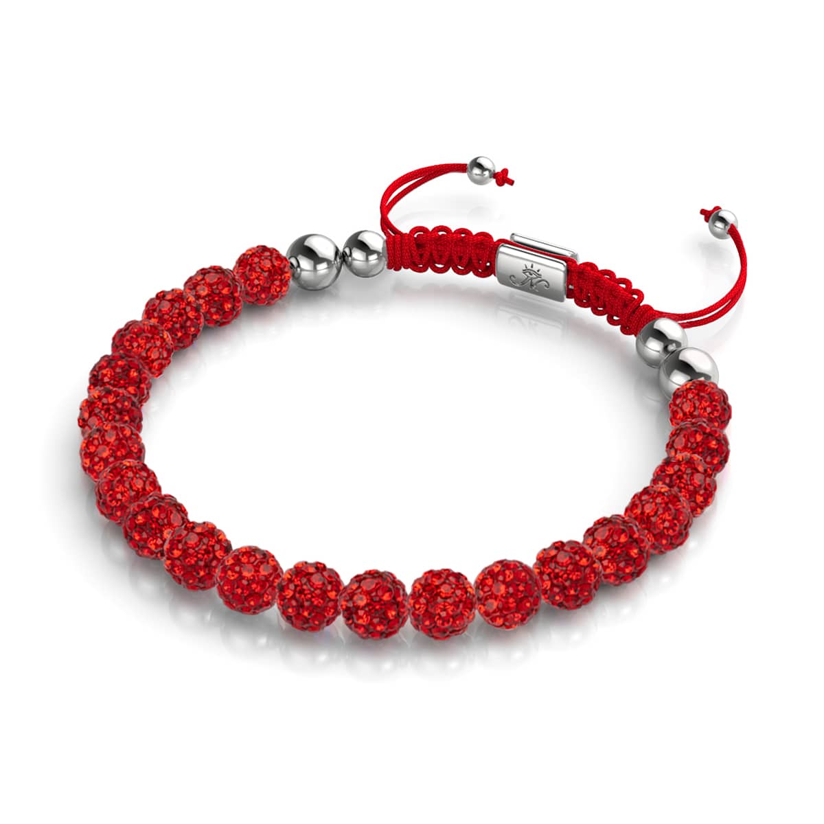 Mini-Rubin-Kikiballa-Kristall x rotes Schnurarmband