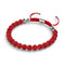 Mini-Rubin-Kikiballa-Kristall x rotes Schnurarmband