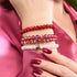 Mini-Rubin-Kikiballa-Kristall x rotes Schnurarmband