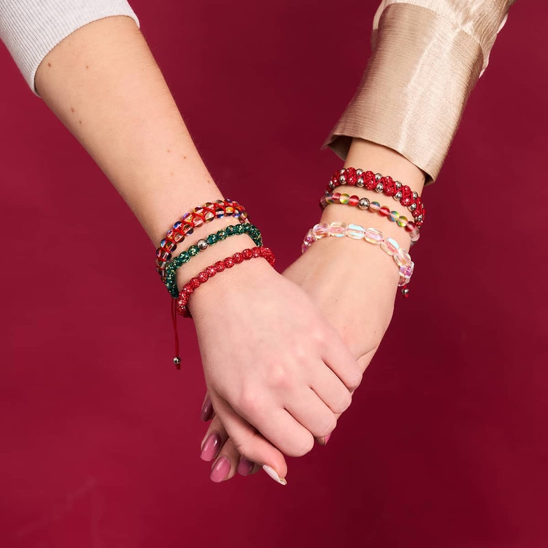 Mini-Rubin-Kikiballa-Kristall x rotes Schnurarmband