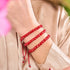 Mini-Rubin-Kikiballa-Kristall x rotes Schnurarmband