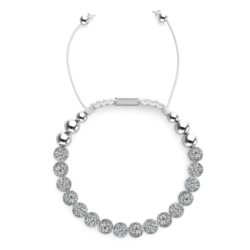 Winterweißer Kristall | Silber x Weiß | Kikiballa Armband