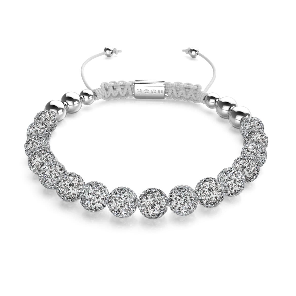 Winterweißer Kristall | Silber x Weiß | Kikiballa Armband