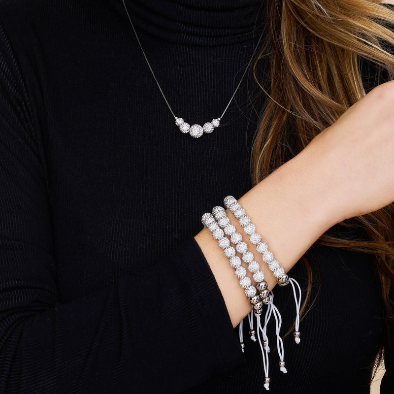 Winterweißer Kristall | Silber x Weiß | Kikiballa Armband