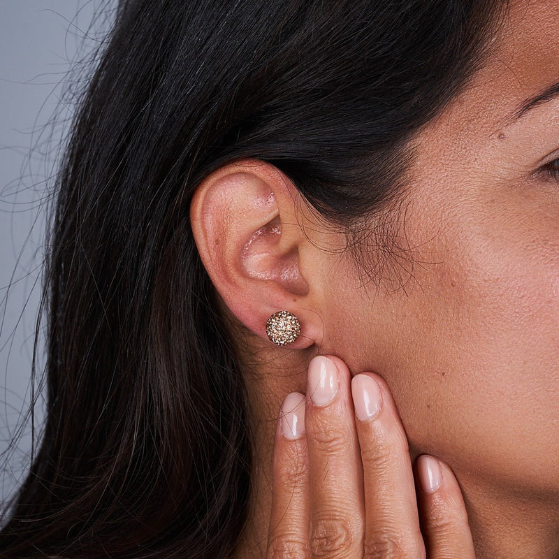 Champagner-Kristall | 925er Sterlingsilber | Kikiballa-Ohrringe