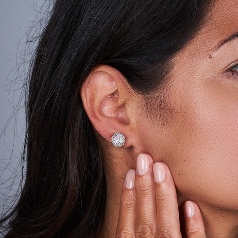 Konfetti-Kristall | 925er Sterlingsilber | Kikiballa-Ohrringe