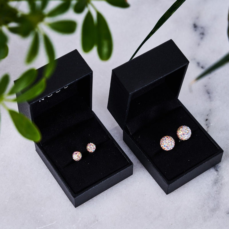 Konfetti-Kristall | 925er Sterlingsilber | Kikiballa-Ohrringe