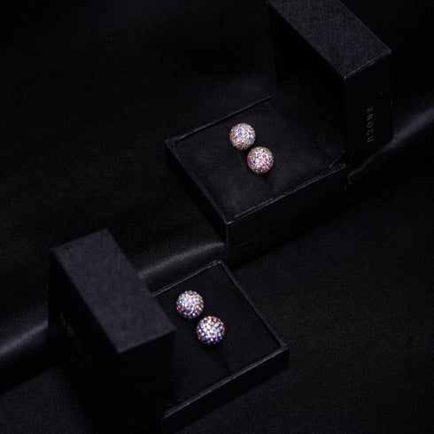 Konfetti-Kristall | 925er Sterlingsilber | Kikiballa-Ohrringe