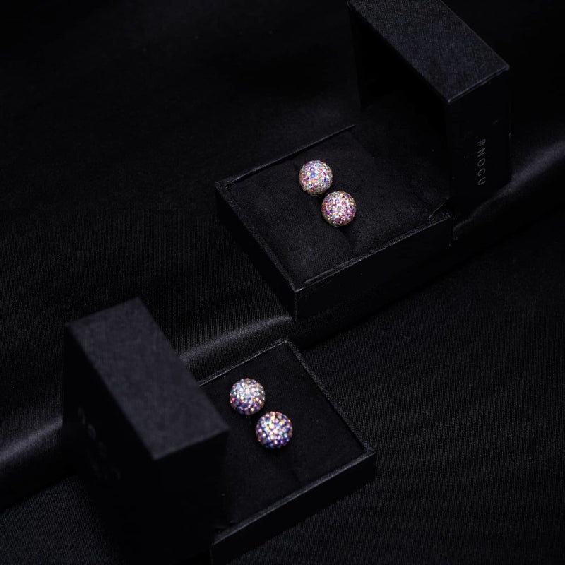 Konfetti-Kristall | 925er Sterlingsilber | Kikiballa-Ohrringe