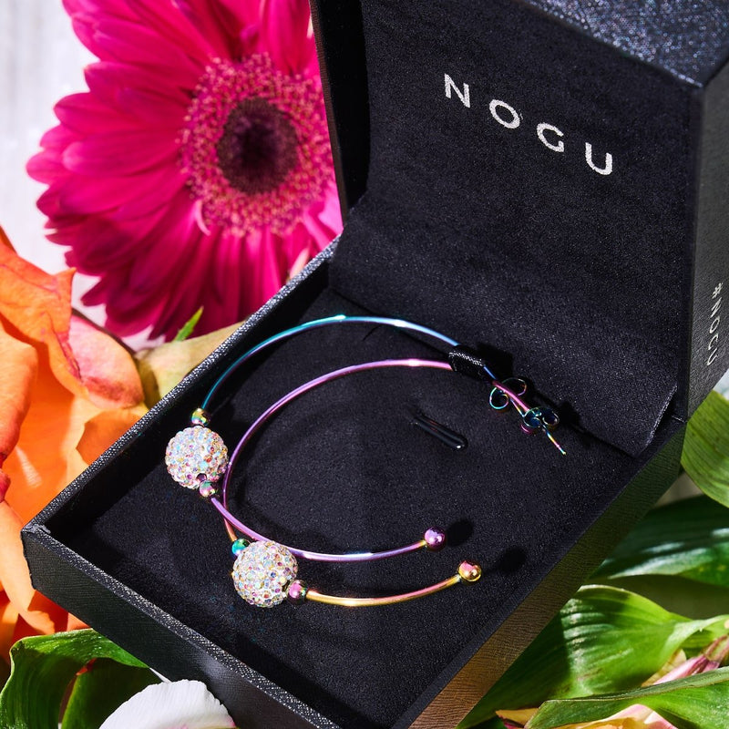 Konfetti Kristall | Einhorn Silber | Kikiballa Creolen