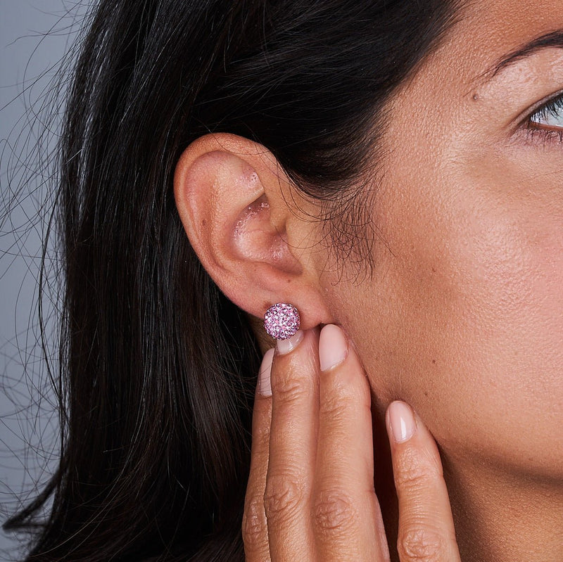 Flamingo-Kristall | 925er Sterlingsilber | Kikiballa-Ohrringe