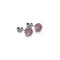 Flamingo-Kristall | 925er Sterlingsilber | Mini-Kikiballa-Ohrringe