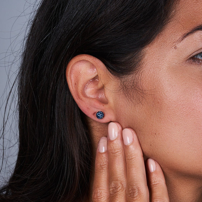 Saphirkristall | 925er Sterlingsilber | Mini-Kikiballa-Ohrringe