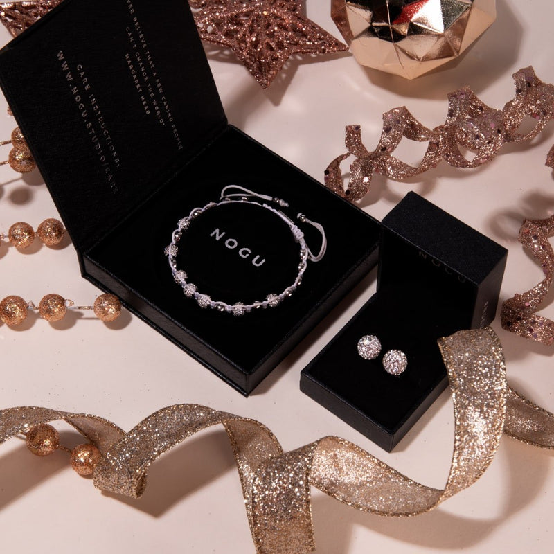 Winterweißer Kristall | 925er Sterlingsilber | Kikiballa-Ohrringe