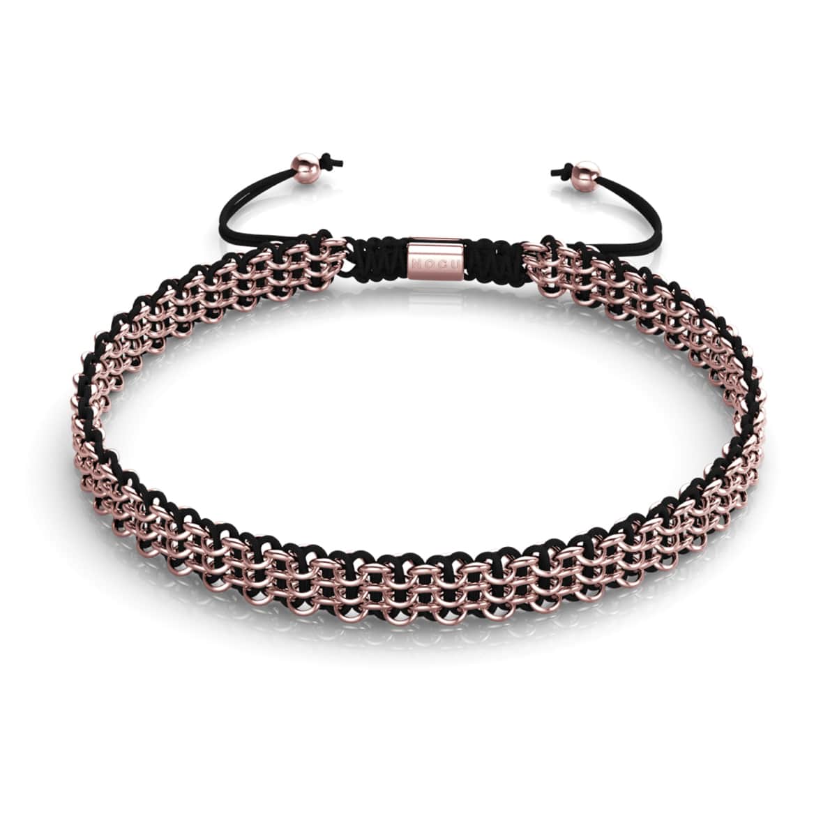 Schwarz x Roségold | Kismet Links | Choker Halskette