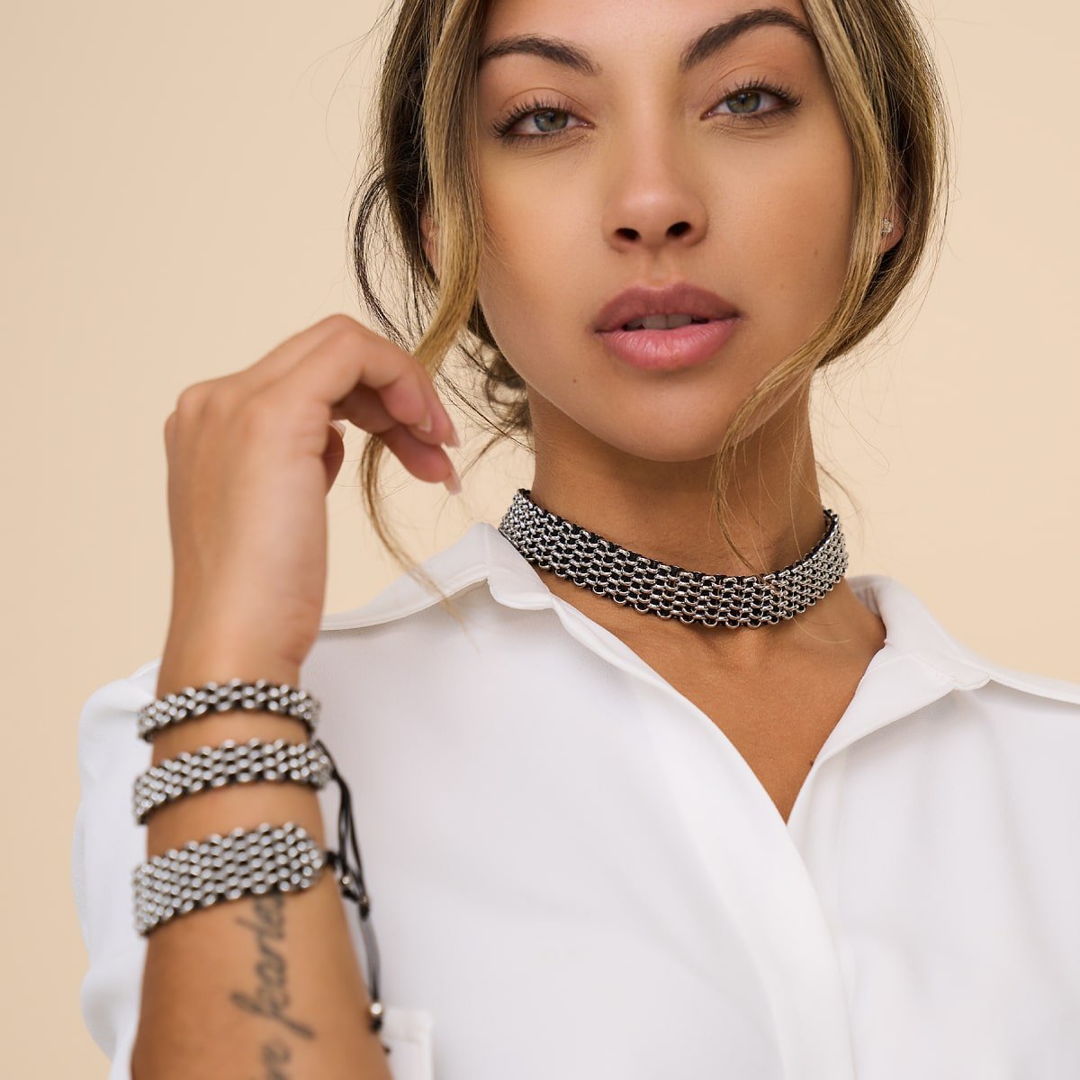 Schwarz x Silber | Kismet Links | Deluxe Choker Halskette