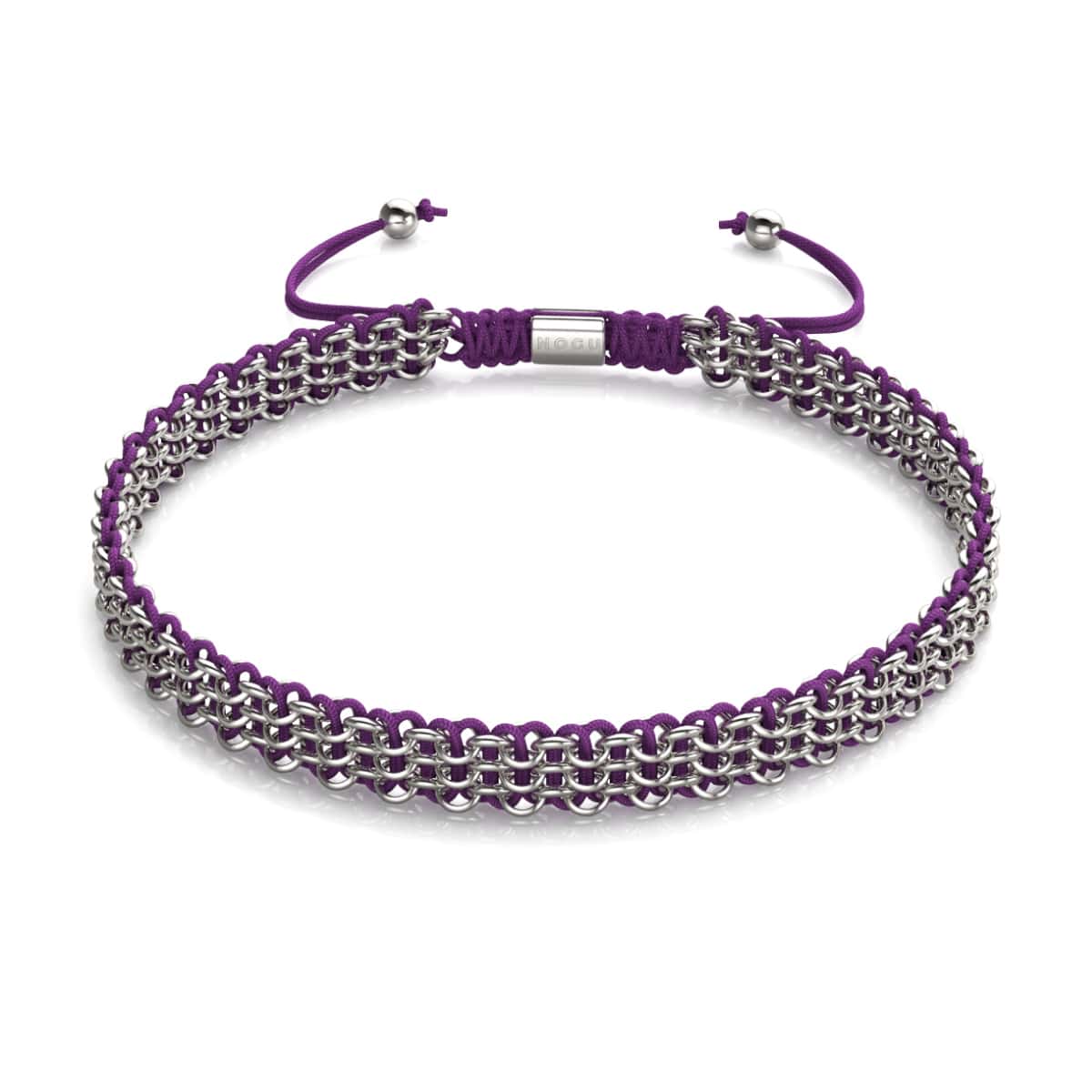 Lila x Silber | Kismet Links | Choker Halskette