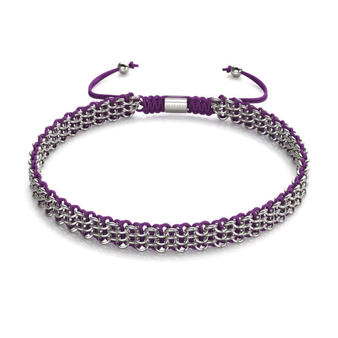 Lila x Silber | Kismet Links | Choker Halskette