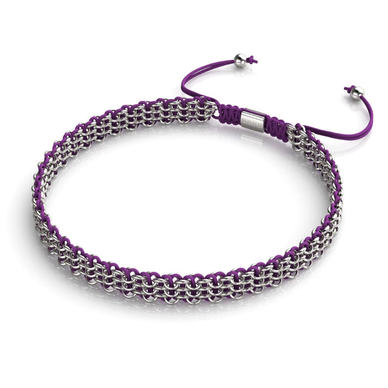 Lila x Silber | Kismet Links | Choker Halskette