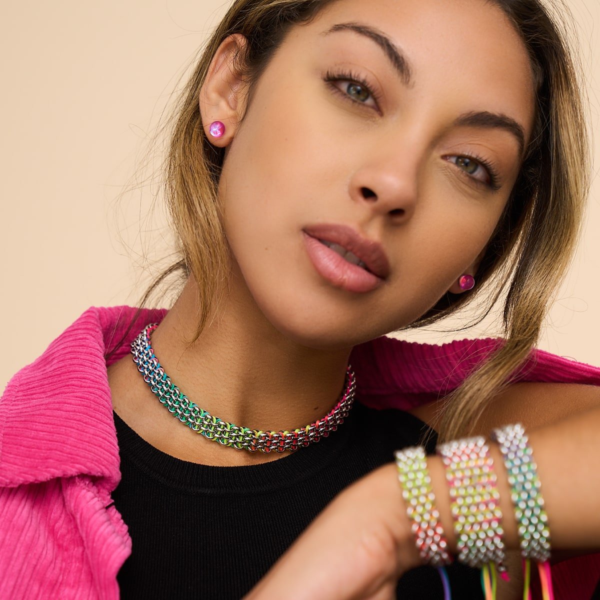 Spectrum x Silber | Kismet Links | Choker Halskette