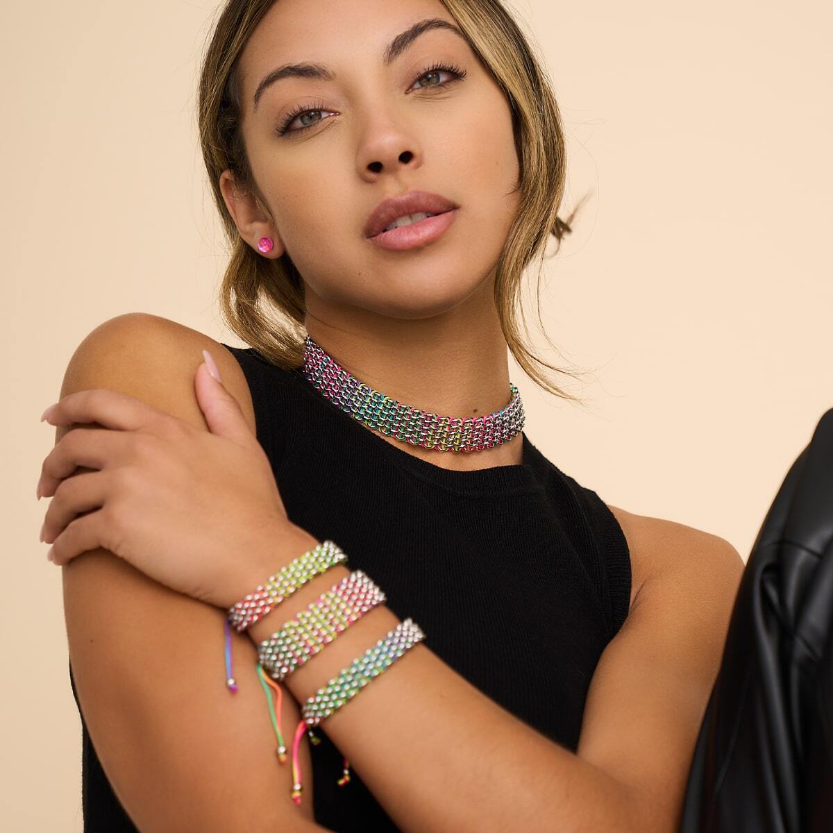 Spectrum x Silber | Kismet Links | Deluxe Choker Halskette