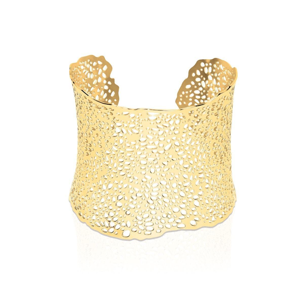 Koralle | 18 Karat Gold | Lasergeschnittene Manschette