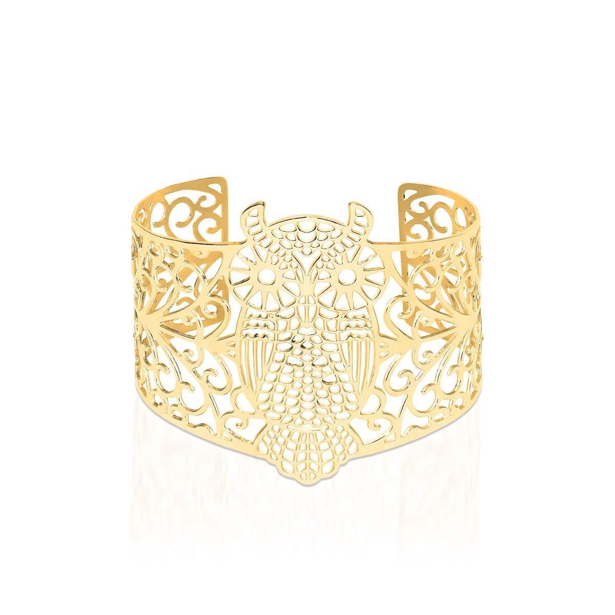 Eule | 18 Karat Gold | Lasergeschnittene Manschette